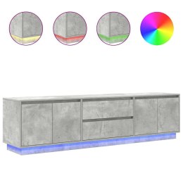 SZAFKA RTV Z OŚWIETLENIEM LED BETON SZARY 193,5X41X50CM