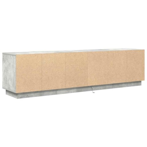 SZAFKA RTV Z OŚWIETLENIEM LED BETON SZARY 193,5X41X50CM