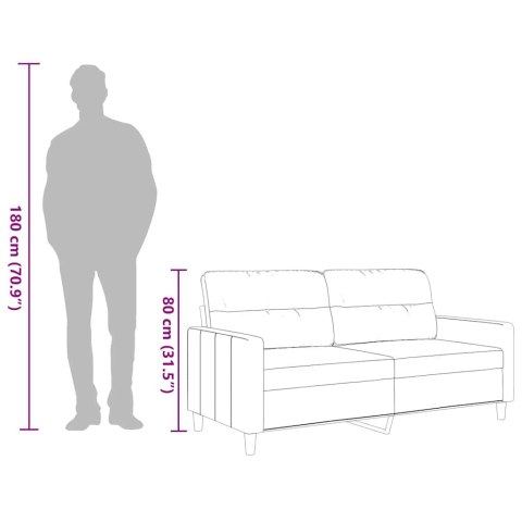 SOFA 2-OSOBOWA CIEMNOSZARA 140CM TAPICEROWANA TKANINĄ