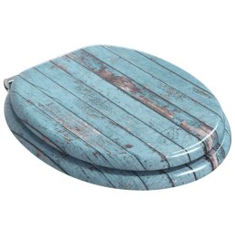 VidaXL Deska toaletowa 2 pcs Niebieski 43,8 x 37,8 cm Płyta MDF