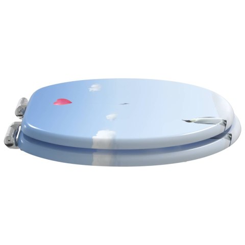 VidaXL Deska toaletowa 2 pcs Niebieski 43,8 x 37,8 cm Płyta MDF