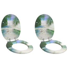 VidaXL Deska toaletowa 2 pcs Zielony 43,8 x 37,8 cm Płyta MDF