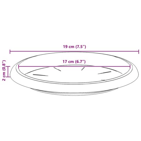 DONICZKI 24 SZT. CZARNE Ø 26X21.5CM Z TWORZYWA SZTUCZNEGO