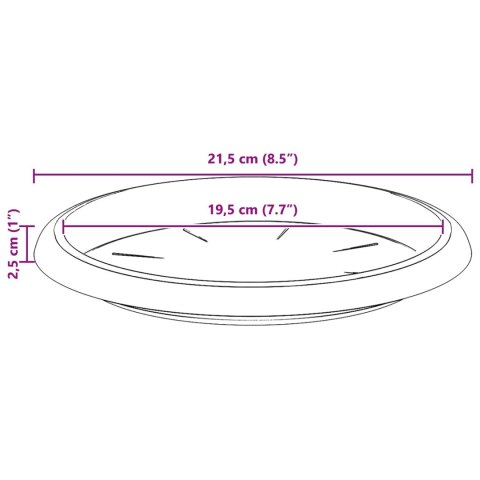DONICZKI 24 SZT. CZARNE Ø 26X21.5CM Z TWORZYWA SZTUCZNEGO