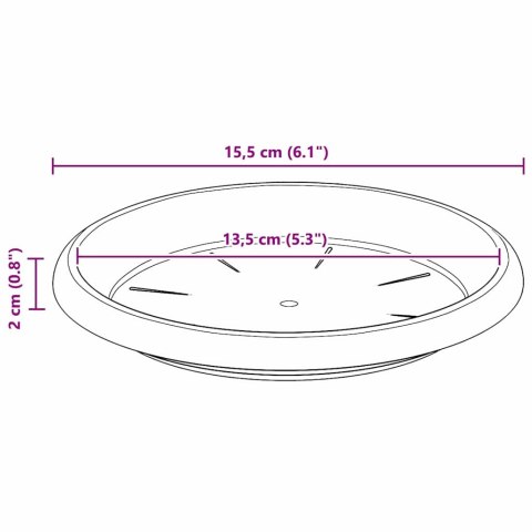 DONICZKI 24 SZT. CZERWONY CEGLASTY Ø 17X14CM