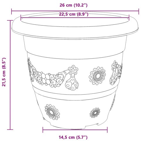 DONICZKI 24 SZT. CZERWONY CEGLASTY Ø 26X21.5CM