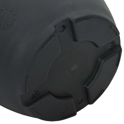 DONICZKI 6 SZT. CZARNE Ø 26X21.5CM Z TWORZYWA SZTUCZNEGO