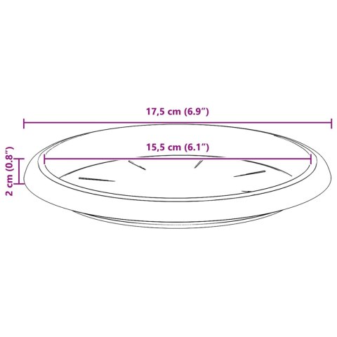 DONICZKI 6 SZT. CZERWONY CEGLASTY Ø 26X21.5CM
