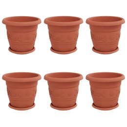 DONICZKI 6 SZT. CZERWONY CEGLASTY Ø 26X21.5CM