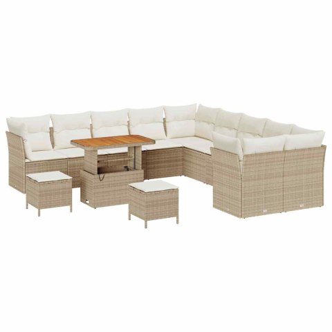 VidaXL Zestaw Sof na Ogród z poduszką 13 pcs beżowo-kremowy