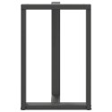 NOGI DO STOŁU BAROWEGO W KSZTAŁCIE LITERY T 2 SZT. ANTRACYT 60X35X(90-91)CM STAL