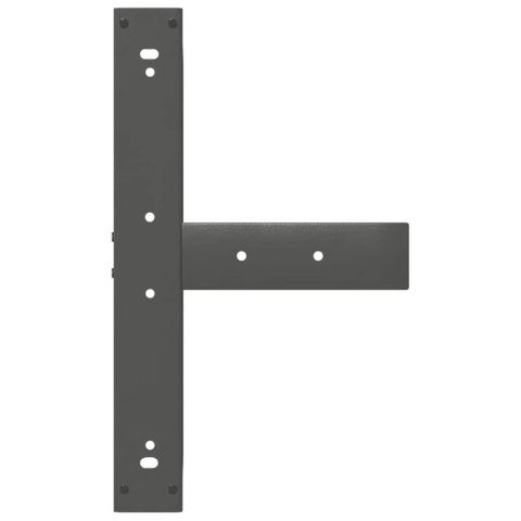 NOGI DO STOŁU BAROWEGO W KSZTAŁCIE LITERY T 2 SZT. ANTRACYT 60X35X(90-91)CM STAL