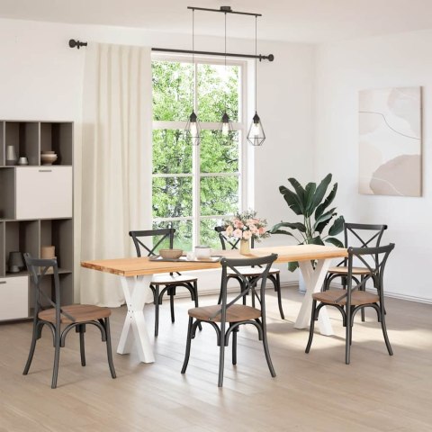 NOGI DO STOŁU JADALNEGO W KSZTAŁCIE LITERYX2 SZT. BIAŁE 50X(72-73)CM STAL