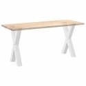 NOGI DO STOŁU JADALNEGO W KSZTAŁCIE LITERYX2 SZT. BIAŁE 50X(72-73)CM STAL