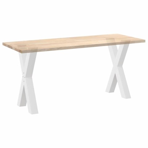 NOGI DO STOŁU JADALNEGO W KSZTAŁCIE LITERYX2 SZT. BIAŁE 50X(72-73)CM STAL
