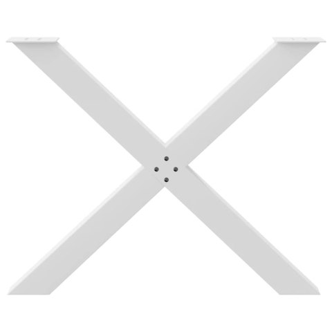 NOGI DO STOŁU JADALNEGO W KSZTAŁCIE LITERYX2 SZT. BIAŁE 90X(72-73)CM STAL