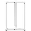 NOGI DO STOŁU JADALNEGO W KSZTAŁCIE LITERY T 2 SZT. BIAŁE 60X35X(72-73)CM STAL