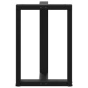 NOGI DO STOŁU JADALNEGO W KSZTAŁCIE LITERY T 2 SZT. CZARNE 50X35X(72-73)CM STAL