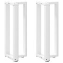 NOGI DO STOŁU KONSOLOWEGO W KSZTAŁCIE LITERY T 2 SZT. BIAŁE 38X25X(72-73)CM STAL