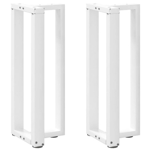 NOGI DO STOŁU KONSOLOWEGO W KSZTAŁCIE LITERY T 2 SZT. BIAŁE 38X25X(72-73)CM STAL