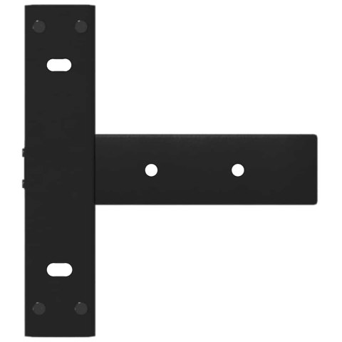 NOGI DO STOŁU KONSOLOWEGO W KSZTAŁCIE LITERY T 2 SZT. CZARNE 38X25X(72-73)CM STAL