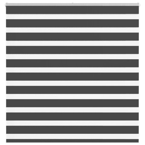 VidaXL Roleta Zebra Czarna 150x100 cm Szerokość tkaniny Poliester