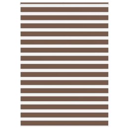 VidaXL Roleta zebra, brązowe, szerokość tkaniny 160,9 cm, poliester