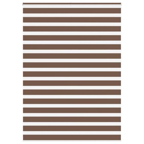VidaXL Roleta zebra, brązowe, szerokość tkaniny 160,9 cm, poliester