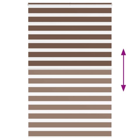 VidaXL Roleta zebra, brzozowa, szerokość tkaniny 140,9 cm, poliester