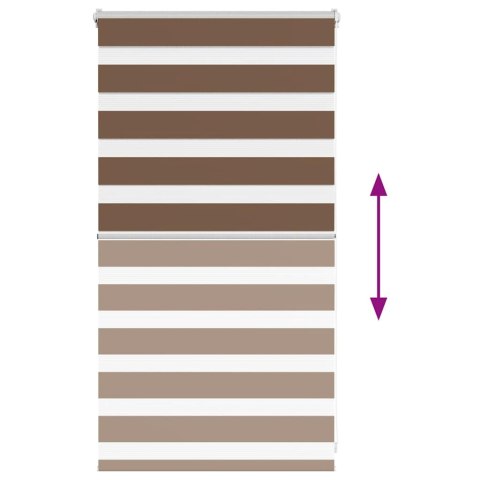 VidaXL Roleta zebra, brzozowa, szerokość tkaniny 85,9 cm, poliester