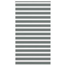 VidaXL Roleta zebra, ciemnoszara, szerokość tkaniny 115,9cm, poliester