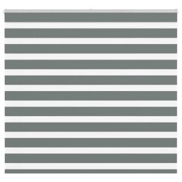 VidaXL Roleta zebra, ciemnoszara, szerokość tkaniny 150,9cm, poliester