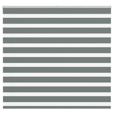 VidaXL Roleta zebra, ciemnoszara, szerokość tkaniny 150,9cm, poliester