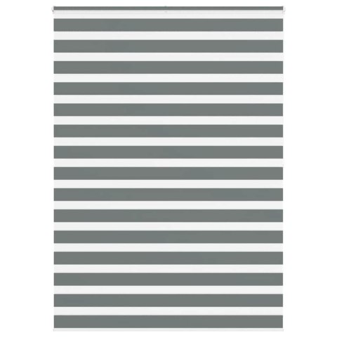 VidaXL Roleta zebra, ciemnoszara, szerokość tkaniny 155,9cm, poliester