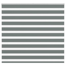 VidaXL Roleta zebra, ciemnoszara, szerokość tkaniny 160,9cm, poliester