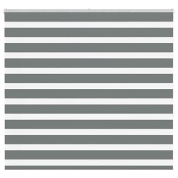 VidaXL Roleta zebra, ciemnoszara, szerokość tkaniny 160,9cm, poliester