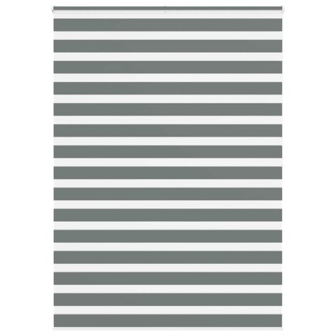 VidaXL Roleta zebra, ciemnoszara, szerokość tkaniny 160,9cm, poliester