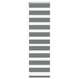 VidaXL Roleta zebra, ciemnoszara, szerokość tkaniny 40,9 cm, poliester