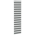 VidaXL Roleta zebra, ciemnoszara, szerokość tkaniny 50,9 cm, poliester