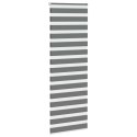 VidaXL Roleta zebra, ciemnoszara, szerokość tkaniny 70,9 cm, poliester