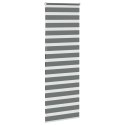 VidaXL Roleta zebra, ciemnoszara, szerokość tkaniny 75,9 cm, poliester