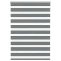 VidaXL Roleta zebra, ciemnoszara, szerokość tkaniny 90,9 cm, poliester