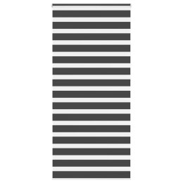 VidaXL Roleta zebra, czarna, szerokość tkaniny 100,9 cm, poliester