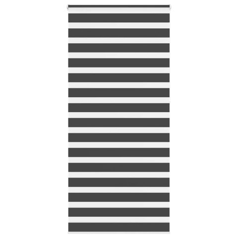 VidaXL Roleta zebra, czarna, szerokość tkaniny 110,9 cm, poliester