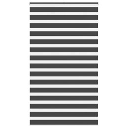 VidaXL Roleta zebra, czarna, szerokość tkaniny 125,9 cm, poliester