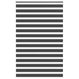 VidaXL Roleta zebra, czarna, szerokość tkaniny 140,9 cm, poliester