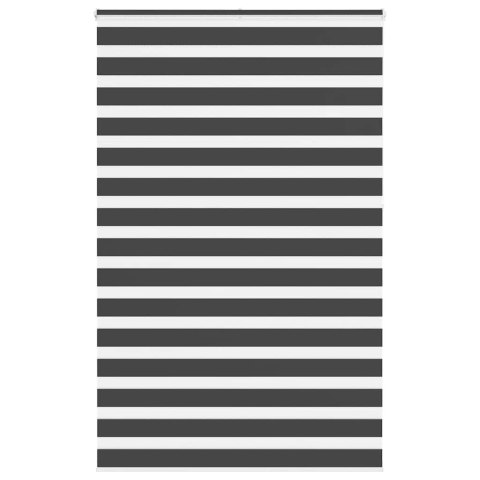 VidaXL Roleta zebra, czarna, szerokość tkaniny 140,9 cm, poliester