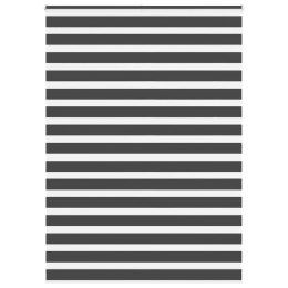 VidaXL Roleta zebra, czarna, szerokość tkaniny 150,9 cm, poliester