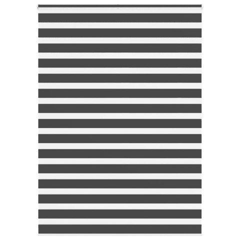 VidaXL Roleta zebra, czarna, szerokość tkaniny 150,9 cm, poliester