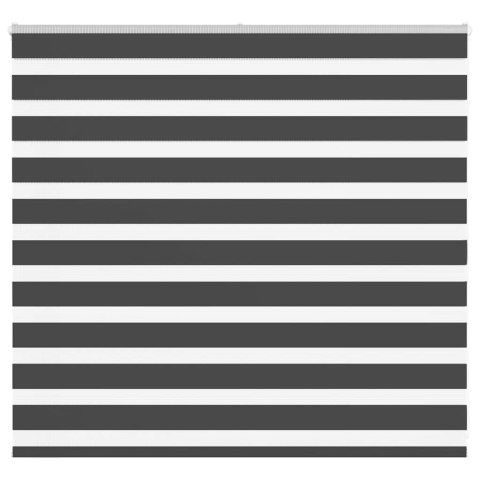 VidaXL Roleta zebra, czarna, szerokość tkaniny 155,9cm, poliester